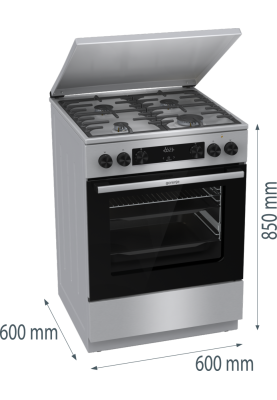 Комбінована плита Gorenje GKS6C71XF (FM6A4D-FPJDB) (7083202)