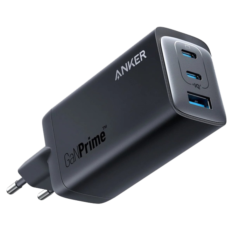 Мережевий зарядний пристрій Anker PowerPort 737 GaNPrime - 120W 2xPD & 1xPIQ PPS/DPDS Black (7079353)