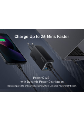 Мережевий зарядний пристрій Anker PowerPort 737 GaNPrime - 120W 2xPD & 1xPIQ PPS/DPDS Black (7079353)