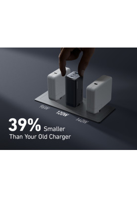 Мережевий зарядний пристрій Anker PowerPort 737 GaNPrime - 120W 2xPD & 1xPIQ PPS/DPDS Black (7079353)