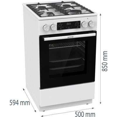 Комбінована плита Gorenje GKS5C73WF (FM514D-FPD4B) (7085842)