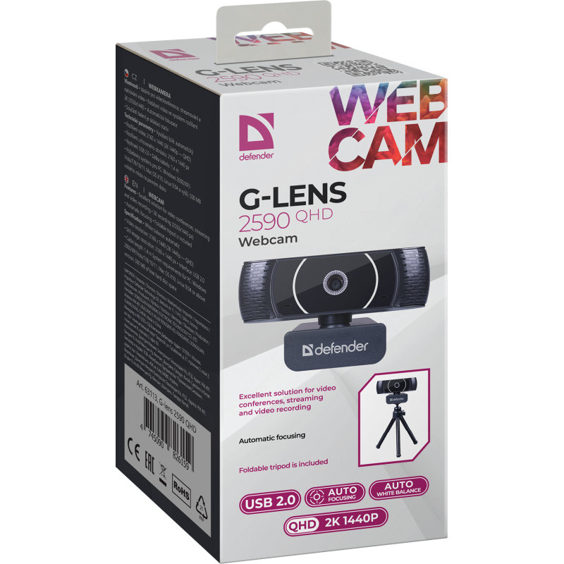 Веб-камера Defender G-lens 2590 QHD 2K 1440p (63113)  (7087402)