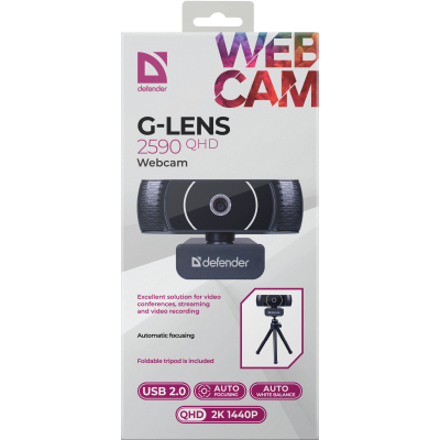 Веб-камера Defender G-lens 2590 QHD 2K 1440p (63113)  (7087402)