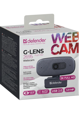 Веб-камера Defender G-lens 2695 FullHD 2K 1520p (69195) (7087407)