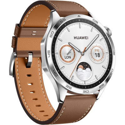 Смарт годинник Huawei Watch GT 4 46mm Classic Brown Leather (6927259)