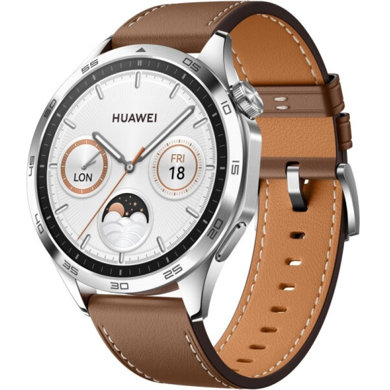 Смарт годинник Huawei Watch GT 4 46mm Classic Brown Leather (6927259)