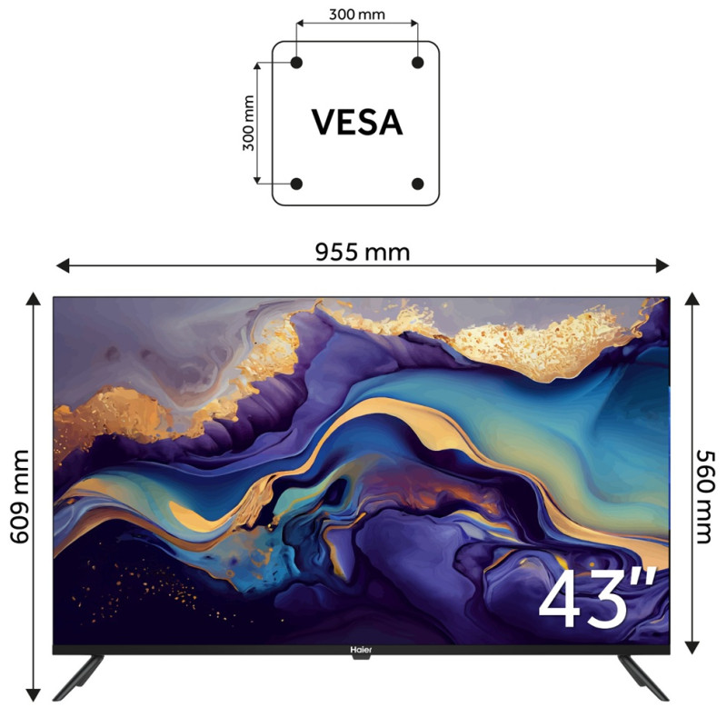 LED-телевізор Haier H43K801FG  (7006306)