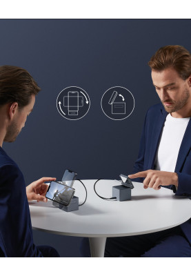Бездротовий зарядний пристрій Anker MagGo Wireless Charging Station 15W 3-in-1 Cube Black (7089459)
