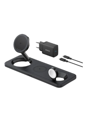 Бездротовий зарядний пристрій Anker MagGo Wireless Charging Station 15W 3-in-1 Pad Black (7089461)