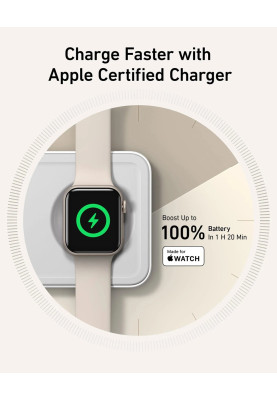 Бездротовий зарядний пристрій Anker MagGo Wireless Charging Station 15W 3-in-1 Pad White (7089463)