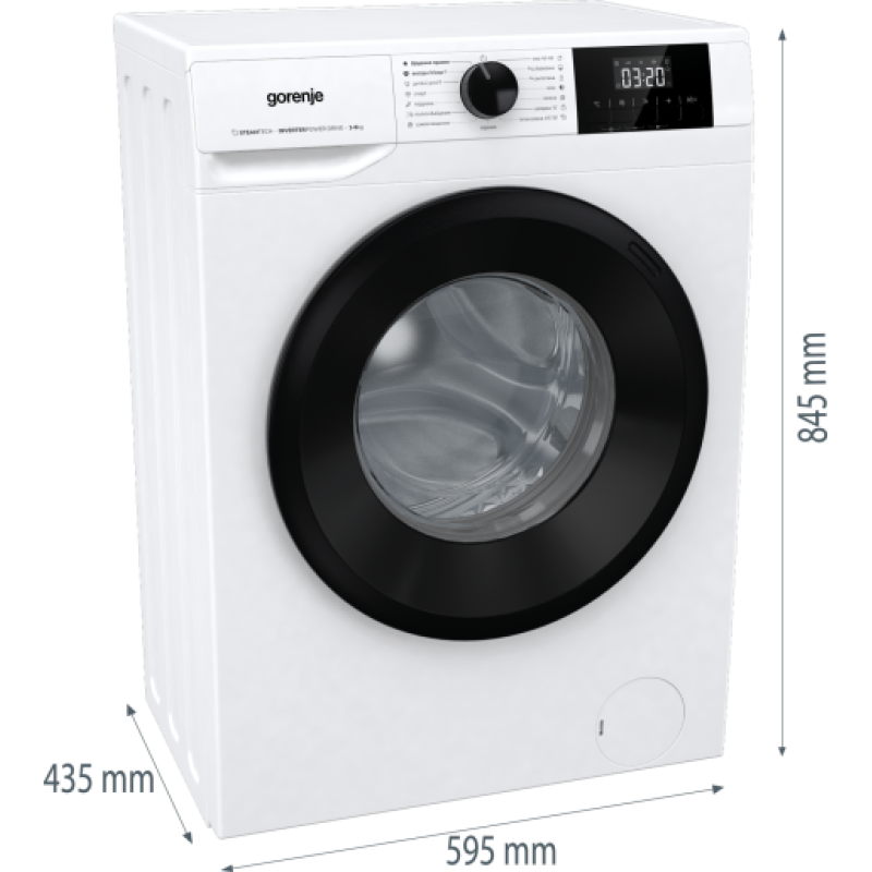 Пральна машина автоматична Gorenje W3NGPI62SBS/UA (7087417)