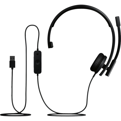 Гарнітура Logitech H570e Corded Mono BLACK-USB-A (981-001426) (7095236)