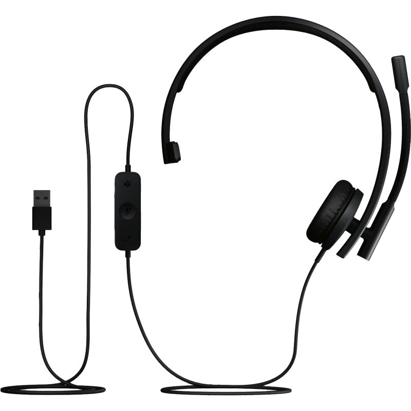 Гарнітура Logitech H570e Corded Mono BLACK-USB-A (981-001426) (7095236)