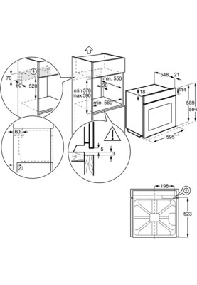 Електрична духова шафа Electrolux KODEF70X (7091776)