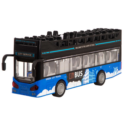 Іграшка DIY Toys Інерційний двоповерховий автобус зі звук. та світл. ефектами, дверцята відкриваються (7080887)
