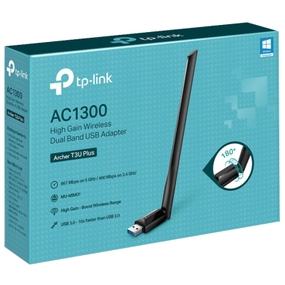 USB-адаптер TP-Link Archer T3U Plus AC1300 USB3.0 MU-MIMO ext. ant (6789556)