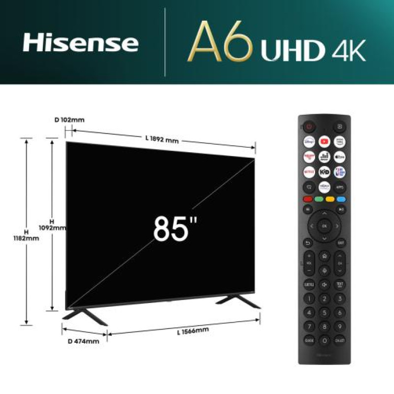 LED-телевізор Hisense 85A6N  (7096020)