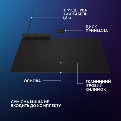 Килимок для мишi Logitech G Powerplay 2 (L947-000003) (7106522)