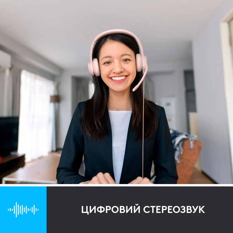 Гарнітура Logitech USB H390 (981-001281) Rose  (6857748)