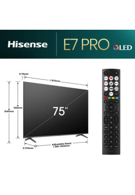 LED-телевізор Hisense 75E7NQ PRO (7078642)
