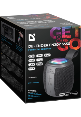 Портативна акустика Defender Enjoy S550 Black (65553)  (7109587)