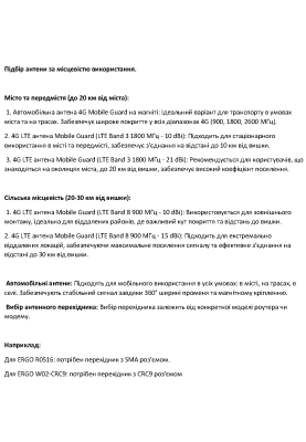 Спрямована антена Mobile Guard 4G LTE 900 МГц 10 dBi з 10 м кабеля (7005476)