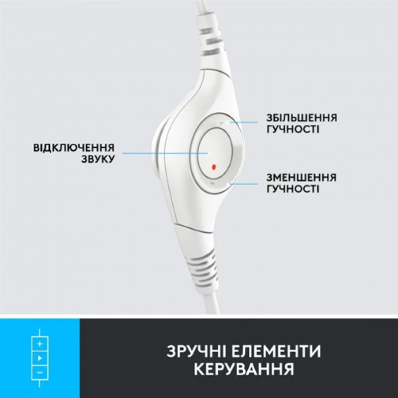 Гарнітура Logitech USB H390 (981-001286) White  (6857749)
