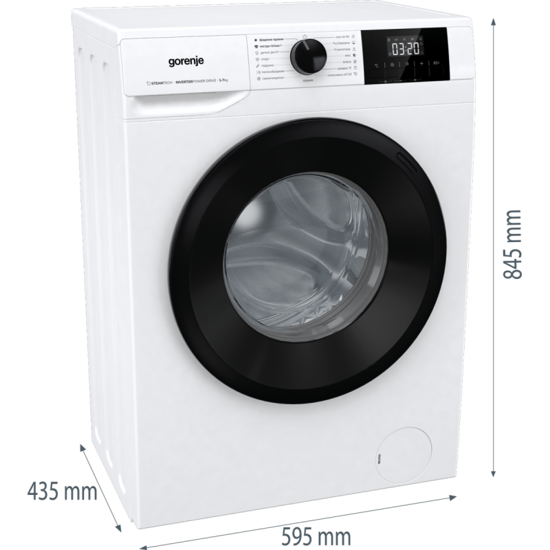 Пральна машина автоматична Gorenje W3NGPI72SBS/UA (7087421)
