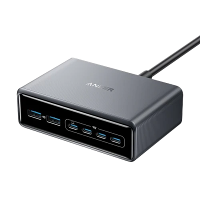 Сетевое зарядне пристрій Anker GaNPrime Charger - 200W, 4xUSB-C PD & 2xUSB-A Black (7121459)