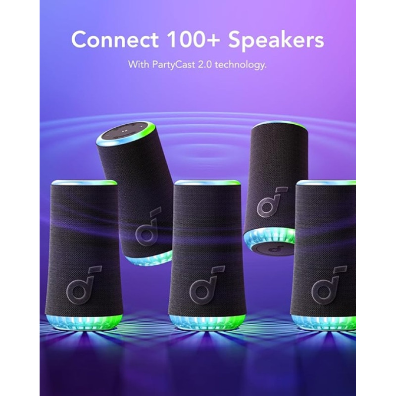 Портативна акустика Anker SoundСore Glow Black (7120947)