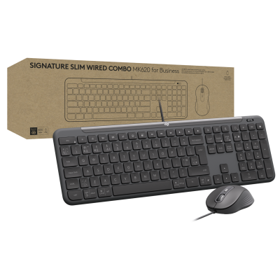 IT набор Logitech Signature Slim MK620 Wired Combo for Business - GRAPHITE (920-013349) (7129739)