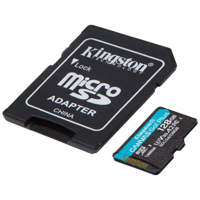 Карта пам'яті Kingston microSD 128GB C10 UHS-I U3 A2 V30 + SD (SDCG4/128GB) (7120094)