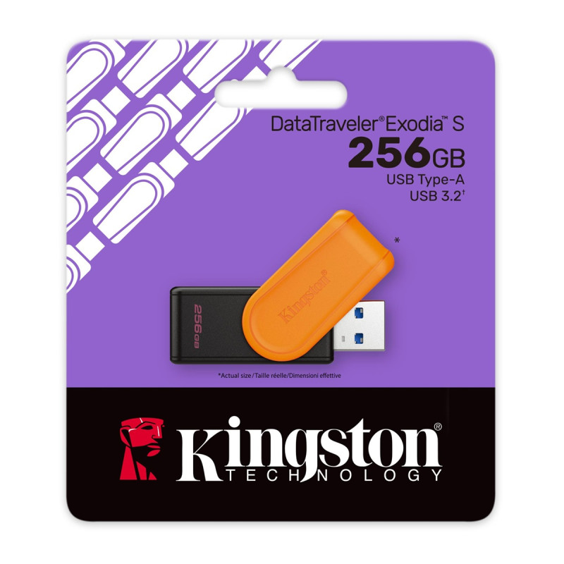 Flash Drive Kingston DTXS 256GB USB 3.2 Gen 1 DataTraveler Exodia S  (7128637)