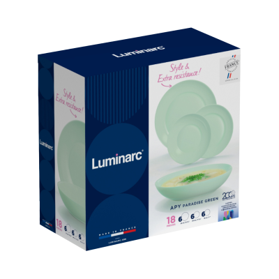 Сервіз Luminarc Apy Paradise Green, 18 предметів (7095347)