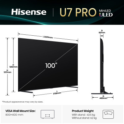 LED-телевізор Hisense 100U7Q PRO  (7134203)