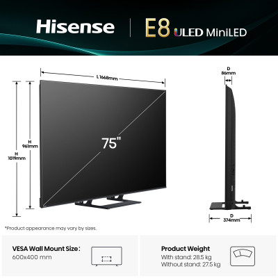 LED-телевізор Hisense 75E8Q  (7134213)