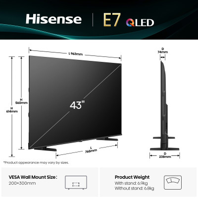 LED-телевізор Hisense 43E7Q  (7134223)