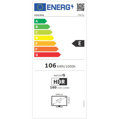 LED-телевізор Hisense 75E7Q (7134228) LED-телевізор Hisense 75E7Q (7134228)