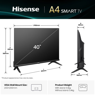 LED-телевізор Hisense 40A4Q (7134240)