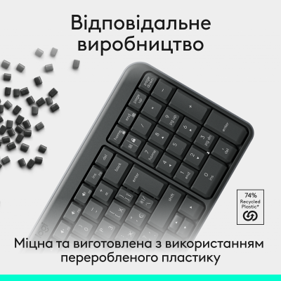 Клавіатура Logitech K250 Wireless Graphite (7136786)