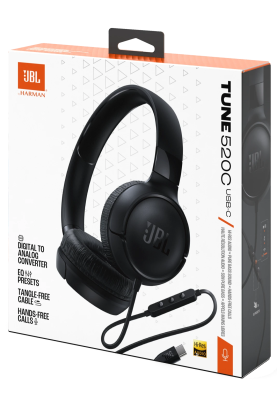 Гарнітура JBL TUNE 520C Black (JBLT520CBLK) (7137189)