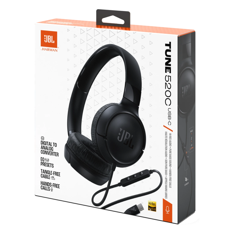 Гарнітура JBL TUNE 520C Black (JBLT520CBLK) (7137189)