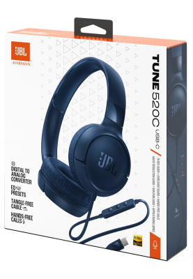 Гарнітура JBL TUNE 520C Blue (JBLT520CBLU) (7137190)