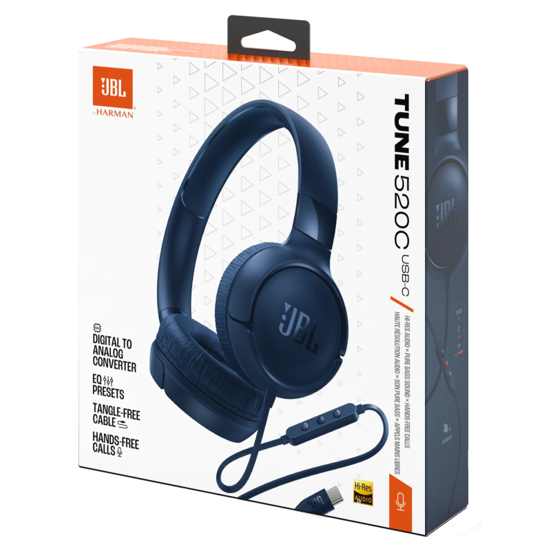 Гарнітура JBL TUNE 520C Blue (JBLT520CBLU)  (7137190)