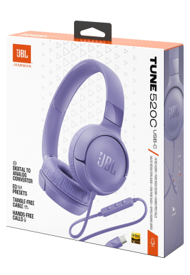 Гарнітура JBL TUNE 520C Purple (JBLT520CPUR) (7137191)