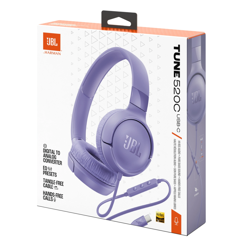 Гарнітура JBL TUNE 520C Purple (JBLT520CPUR)  (7137191)