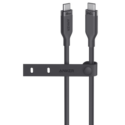 Кабель Anker USB-C to USB-C - 0.9m 240W 20 Gbps 4K Video Tranfer Bio-Nylon Black (7133643)