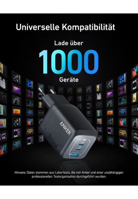 Сетевое зарядне пристрій Anker GaNPrime Charger - 67W, 2xUSB-C PD & 1xUSB-A Black (7133644)