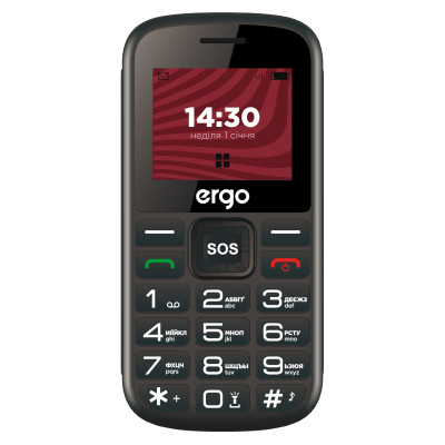 Мобільний телефон ERGO R202 Dual Sim Black (7137269)