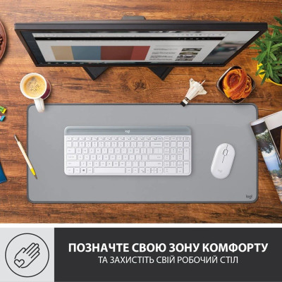 Килимок для миші Logitech Desk Mat Studio Series Mid Grey (956-000052) (6794336)